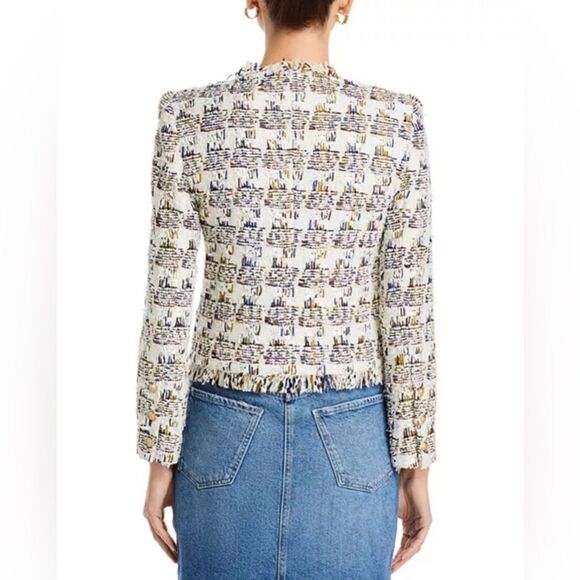 L'AGENCE Angelina Woven Crop Jacket size 0 - Picture 2 of 15